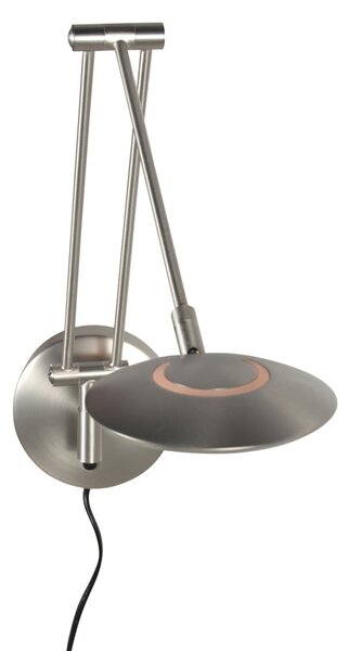 Steinhauer Aplică de perete cu LED Zenith 2 braț, oțel, CCT, metal, priză, reglabil, Metalic, Camera de zi / sufragerie, Metal, Modern