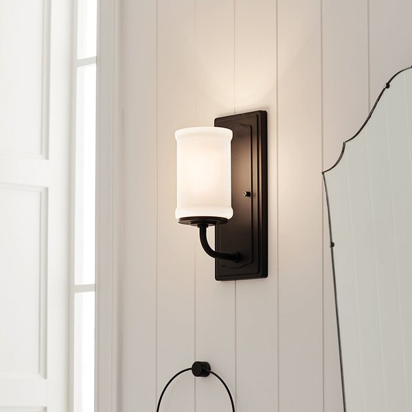 Lampă de perete KICHLER, Vetivene, Negru, Baie, Metal