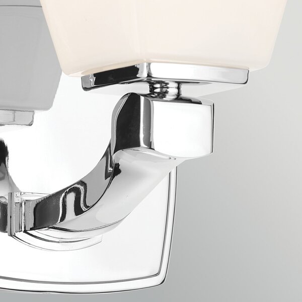 KICHLER Aplică de perete Marant, crom/opal, înălțime 24 cm, IP44, LED G9, Crom, Baie, Metal, Modern, Priză de perete top