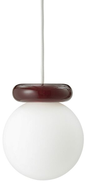 Lustră Pendul Normann Copenhagen, Hinx, reglabil, Roșu, Bucătărie, Sticlă, Design