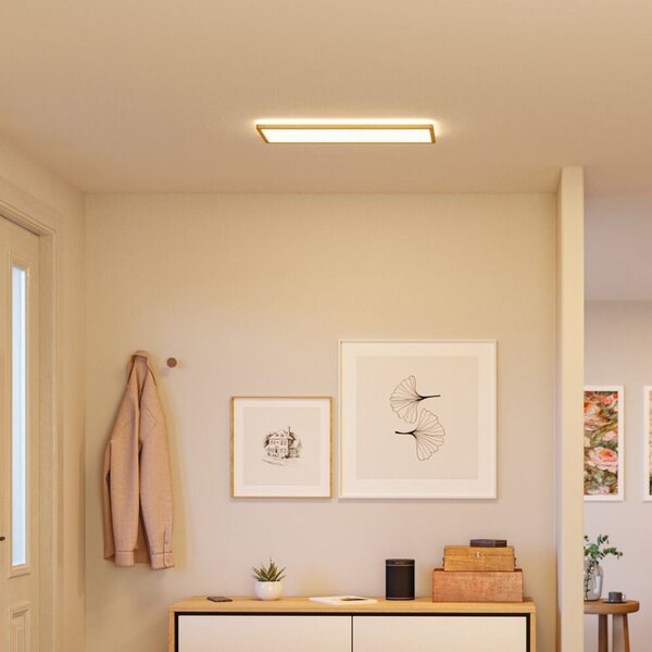 Paulmann Panou LED Atria Shine 58 cm, finisaj lemn, IP44, 3000 K, cu comutator, Lemn, Studiu / Birou, Plastic, Modern