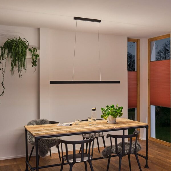 Paulmann Lampă suspendată LED Aptare, negru, cu senzor, dimabil, reglabil, Negru, Studiu / Birou, Metal, Modern