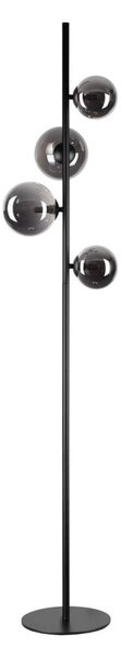Ideal Lux - Lampă de podea LED PERLAGE 4xG9/3W/230V negru/fumuriu