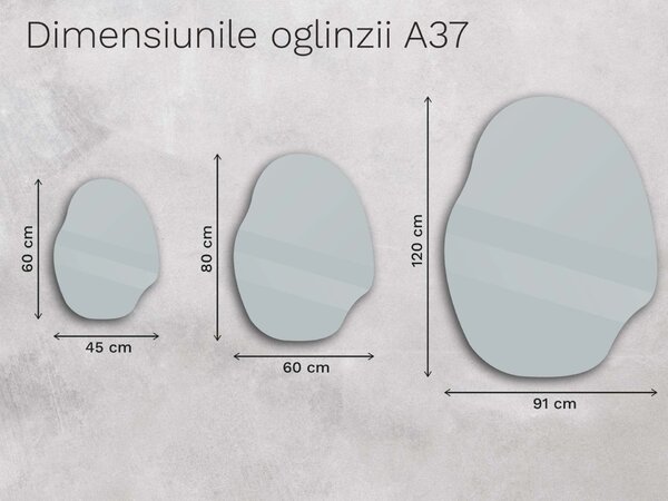 Oglindă LED organică cu iluminare A37