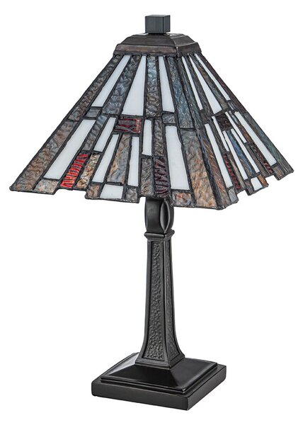 Lampă de masă QUOIZEL, Inglenook, Bronz / Alamă Veche, Camera de zi, Metal, Tiffany