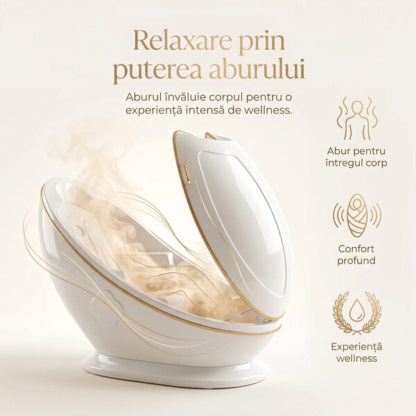 Capsula sauna cu aburi si aromaterapie pentru tot corpul TherapySteamS
