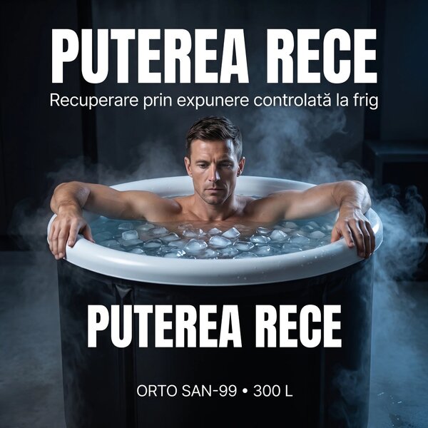 Cada recuperare cu gheata pentru crioterapie, 300 L, Negru