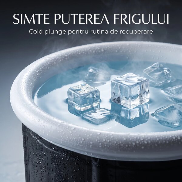 Cada recuperare cu gheata pentru crioterapie, 300 L, Negru