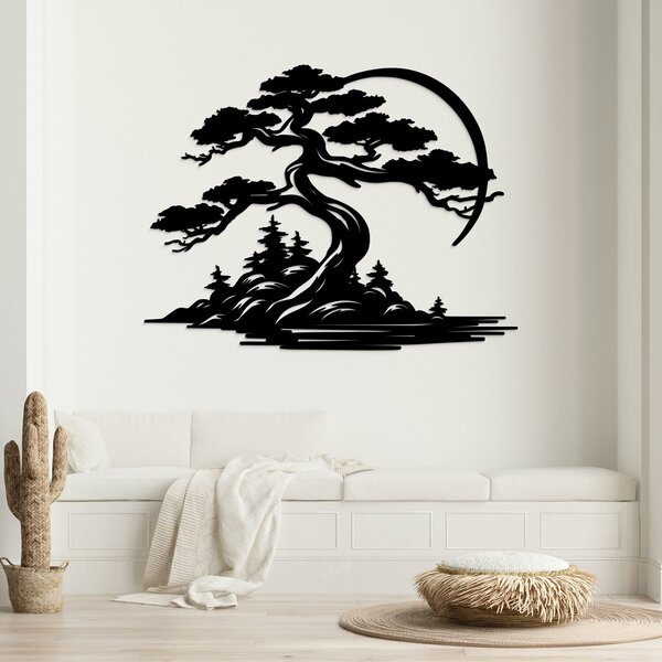 DUBLEZ | Tablou din lemn cu arbore - Bonsai | Tablou de perete