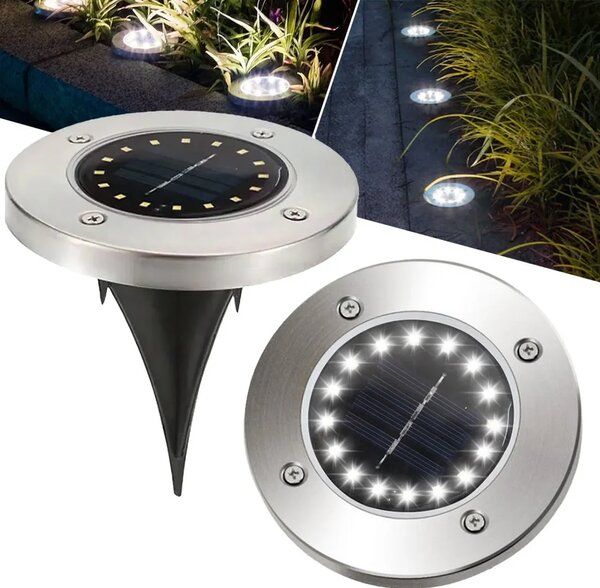 Toolight Toollight, lampă solară LED 1buc P60055, argintiu, OGR-05681