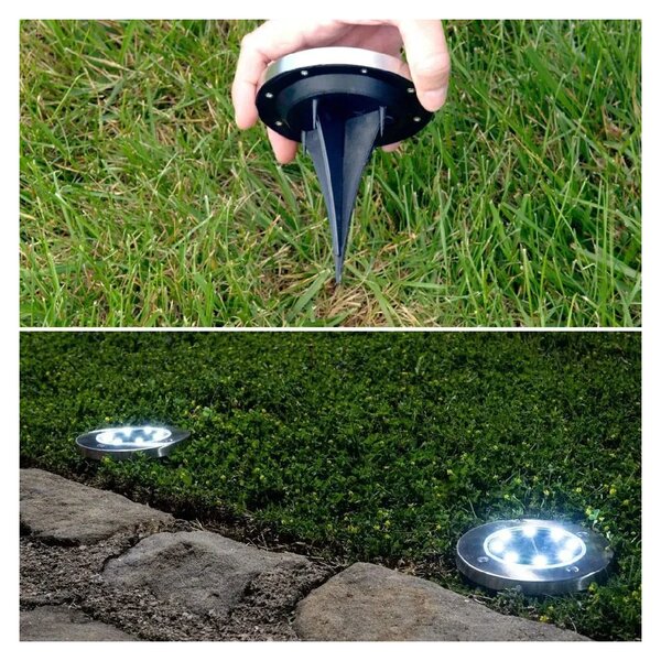 Toolight Toollight, lampă solară LED 1buc P60055, argintiu, OGR-05681