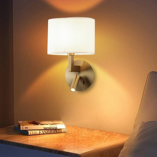 Lampă LED de perete Brilagi DAYA 1xE14/40W/230V + LED/3W alb/crom mat