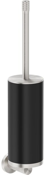 Mexen Triv, perie de toaletă de perete, negru mat / oțel periat, 70A33071-97B