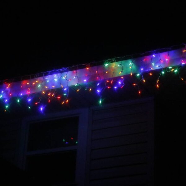Instalatie luminoasa de craciun 500 leduri, 23 m, exterior/interior, tip perdea de turturi multicolor