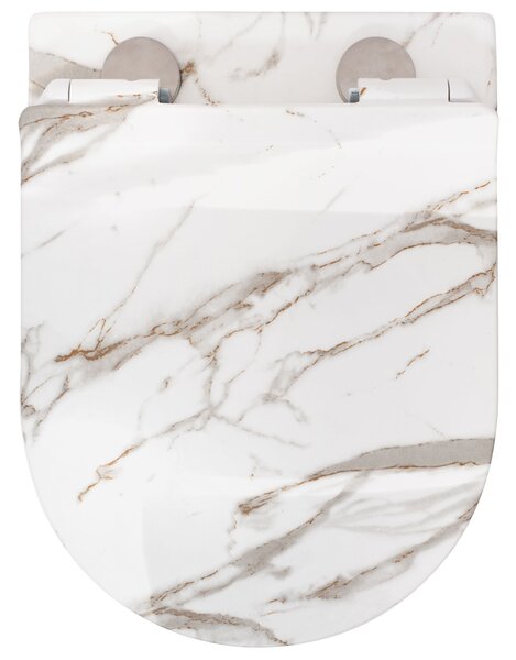 Rea Carlos Slim Lava Shiny, vas WC suspendat fără margine 49,5x37x35,5 cm, imitație de piatră, REA-C0536