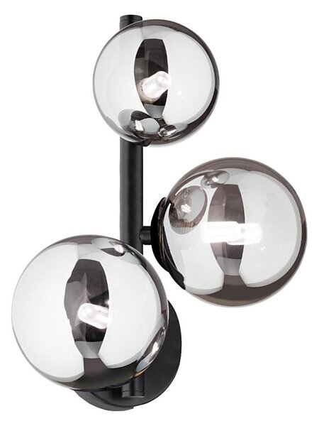 Aplica de perete LED PERLAGE 3xG9/3W/230V, negru/fumuriu