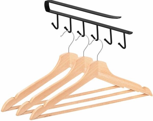 Set 2 cuiere metalice pentru rafturi, negru