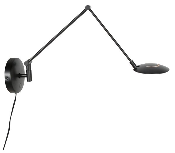 Steinhauer Aplică de perete cu LED Zenith 2 braț negru, CCT, metal, priză, reglabil, Negru, Camera de zi / sufragerie, Metal, Modern