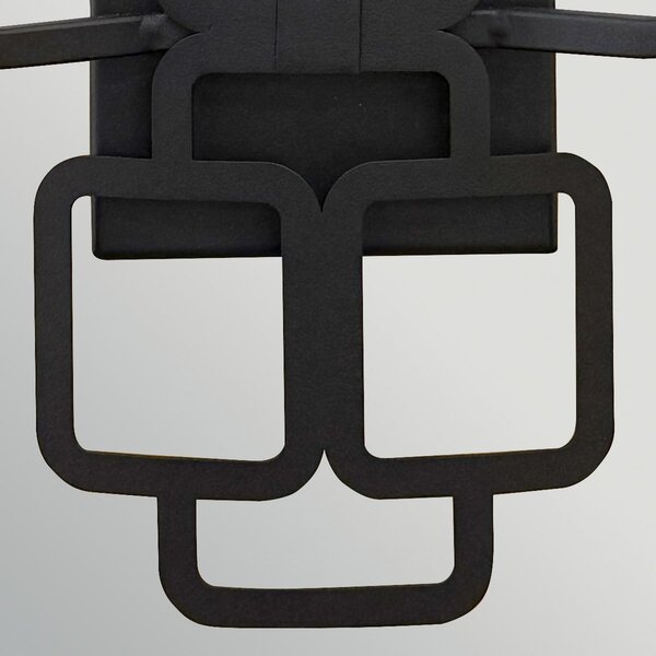 HINKLEY Aplică de perete Sabina, negru, înălțime 42 cm, 2 becuri, metal/textil, reglabil, Negru, Camera de zi / sufragerie, Metal, Modern