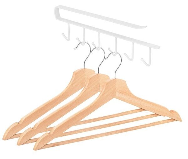 Set 2 cuiere metalice pentru rafturi, alb