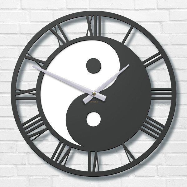 DUBLEZ | Ceas de perete cu imaginea Yin Yang