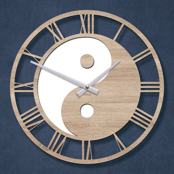 DUBLEZ | Ceas de perete cu imaginea Yin Yang