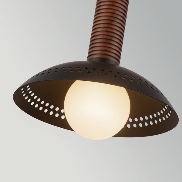 Elstead Lampă suspendată LED Arden, negru mat, Ø 15 cm, metal, dimabil, reglabil, Negru, Camera de zi / sufragerie, Aluminiu, Modern