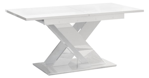 Masă DeciumAlb lucios, 8x8x14cm, ExtensieExtensie, PAL laminat, PAL laminat