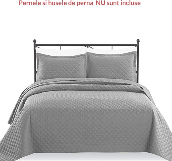 Cuvertura de pat matlasata cu doua fete 200x220 cm Kidizi Beige