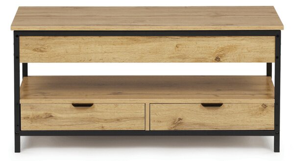 CT-I1201 tölgy MDF dohányzóasztal 100 × 50 × 48 cm