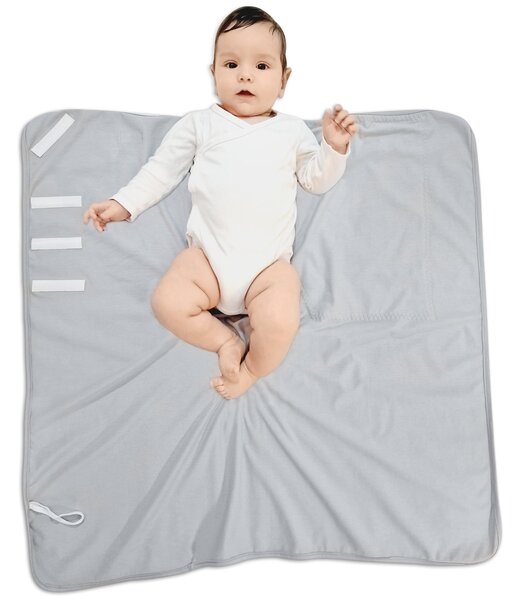 Paturica infasat ajustabila SnugFit Kidizi Grey