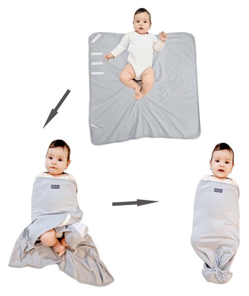 Paturica infasat ajustabila SnugFit Kidizi Grey