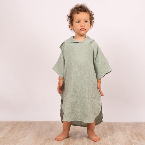 Prosop plaja - Poncho copii din muselina absorbanta Kidizi Mint