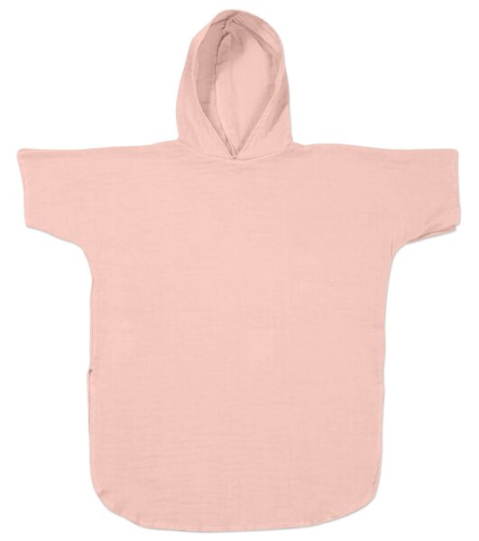 Prosop plaja - Poncho copii din muselina absorbanta Kidizi Light Pink