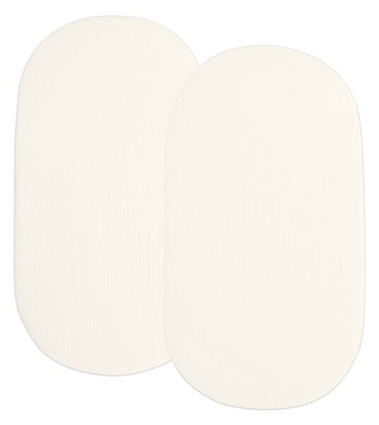 Set 2 cearceafuri din muselina dubla cu elastic roata pentru landou sau cosulet de rachita Kidizi ivory, bumbac 100%