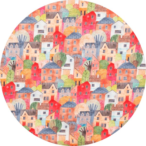 Set 2 draperii 180 x 240 cm, blackout 60%, print modern, Kidizi Colors are Back in Town, multicolor, draperii camera copilului