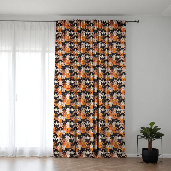 Set 2 draperii 180 x 240 cm, blackout 60%, print modern, Kidizi Cats, multicolor, draperii camera copilului, sufragerie sau dormitor