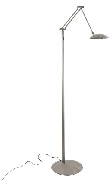 Steinhauer Lampadar LED Daphne 2, cu 1 bec, din oțel, CCT, telecomandă, reglabil, Metalic, Camera de zi / sufragerie, Metal, Modern