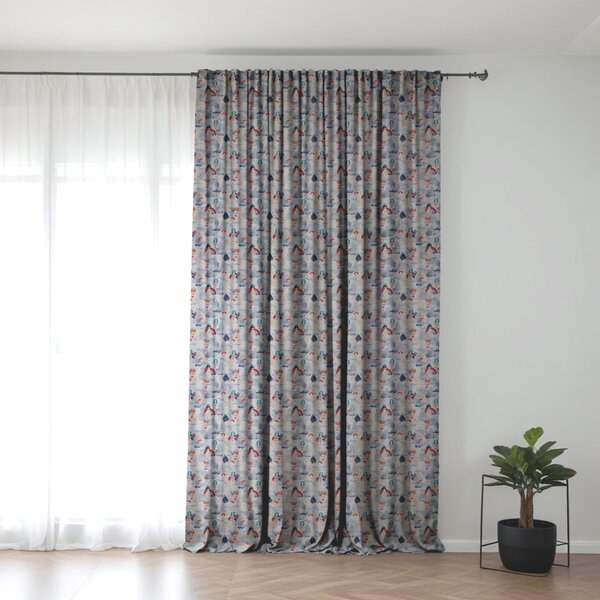 Set 2 draperii 180 x 240 cm, blackout 60%, print modern, Kidizi The Sky is the Limit, multicolor, draperii camera copilului
