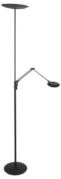 Steinhauer Lampadar LED Zenith 2, negru, lampă de citit, telecomandă CCT, reglabil, Negru, Camera de zi / sufragerie, Metal, Modern, Lumină de lectură
