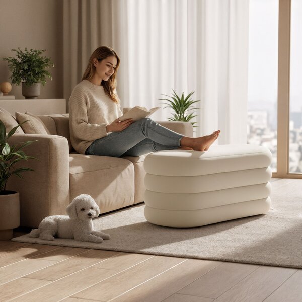 Taburete Pufikko (crem). Promo -15%. 1152161