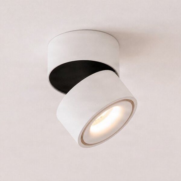 BRUMBERG Spot de plafon cu LED Circle Maxi, Ø 10 cm, alb, Alb, Camera de zi / sufragerie, Aluminiu