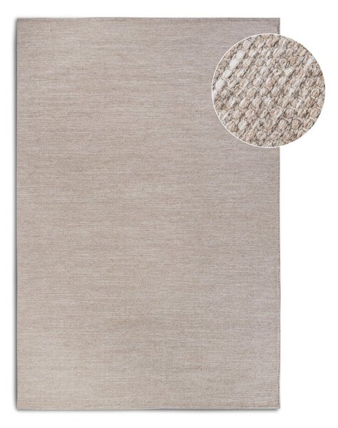 Covor bej țesut manual din amestesc de lână 80x150 cm Pradesh Linen White – Elle Decoration