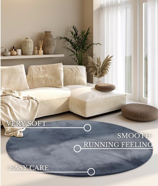 Covor gri antracit rotund ø 160 cm Leon – Villeroy&Boch