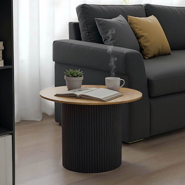 Masuta de cafea Dovel, MDF si metal, D70x45 cm