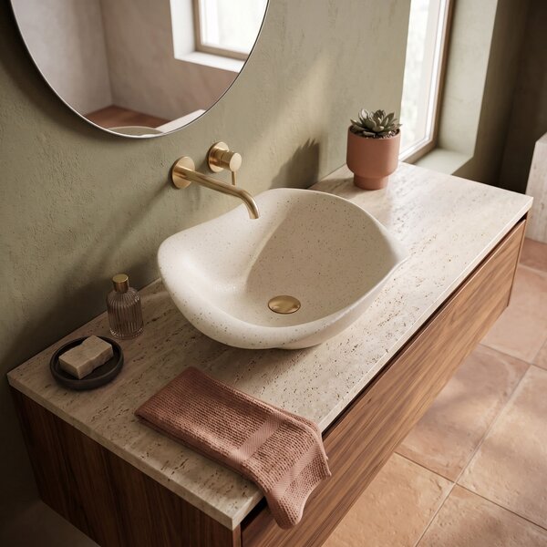 Lavoar ceramic pentru blat REA HM-35B Handmade ART