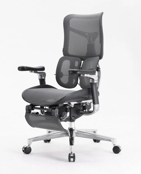 Scaun ergonomic SIHOO DORO S300 ADAPTIVE, cotiere 6D ultra moi, suport lombar adaptiv, spătar reglabil pe inaltime, mecanism multifunctional inclinare/blocare, pivotant, Mesh, Negru