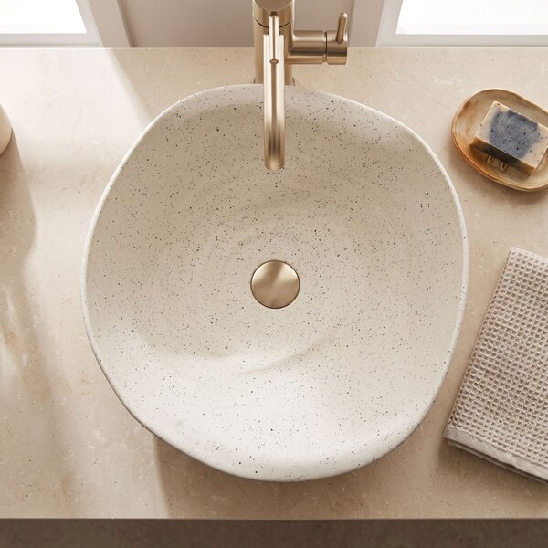 Lavoar ceramic pentru blat REA HM-35B Handmade ART