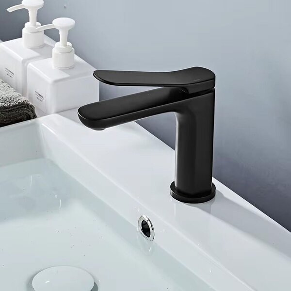 Baterie pentru lavoar CREEK Black MAT Low 14 cm