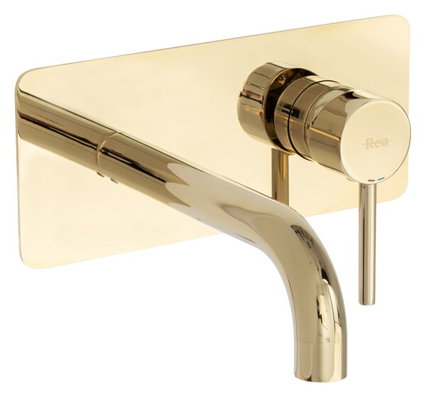 Rea VIVA L. GOLD + Box - robinet de chiuvetă ascuns, iBox, auriu, REA-B6251